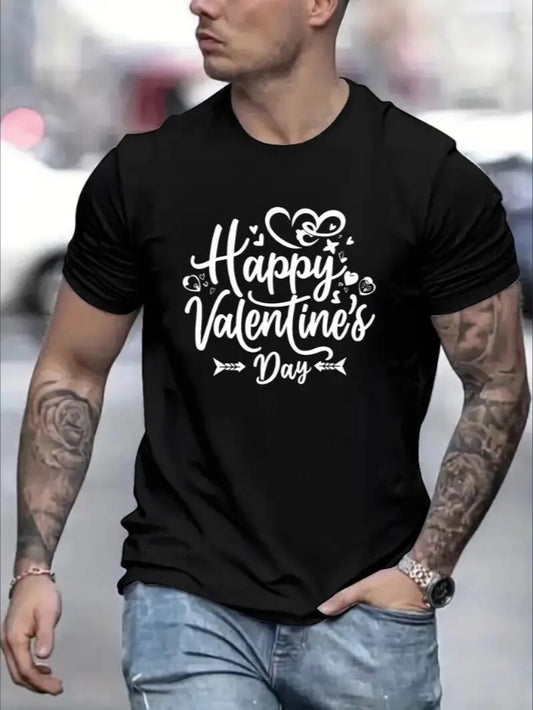 Love Valentine'S Day T-Shirt,   Couple T-Shirt, Couple Christmas, Fashion Casual T-Shirt, Short-Sleeved T-Shirt