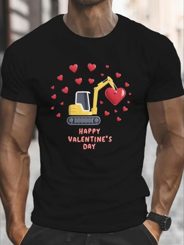 Love Valentine'S Day T-Shirt,   Couple T-Shirt, Couple Christmas, Fashion Casual T-Shirt, Short-Sleeved T-Shirt